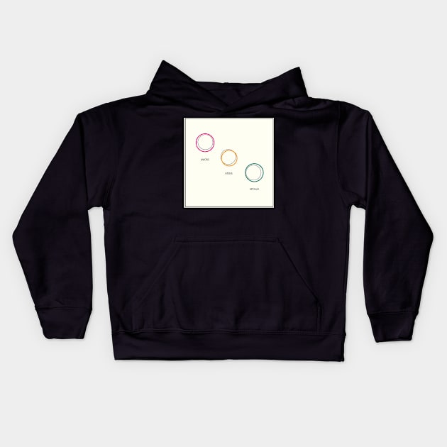 Amors, Atens, and Apollo Album Cover Kids Hoodie by Lunalora